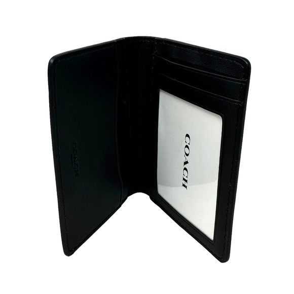 Coach Men's ID Wallet Khaki Bifold Slim Card Case Signature Canvas CJ753 $128 - Picture 4 of 5